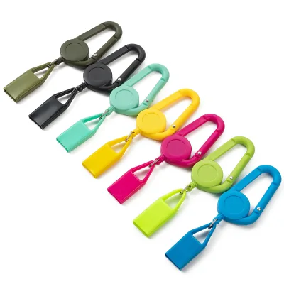 Customizable Logo Retractable Pull Reel Portable Lighter Leash Plastic Silicone Lighter Holder Sleeve Clip Smoking Accessories