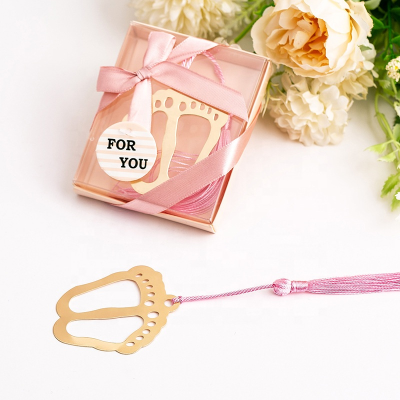 Baby Shower Baby Feet Bookmarks Baby Shower Favors Gifts Decorations Souvenirs for Guests with Individual Gift Package