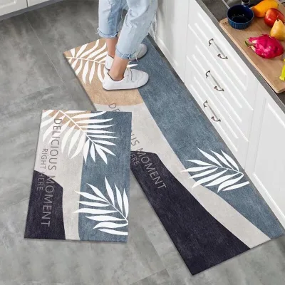 Apartment Renovation Solution Anti Fatigue 3D Textured Floor Mat With Easy Wipe Surface for Modern Kitchen Island