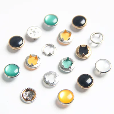 11.5MM Pearlescent Prong Snap Button Wholesale Brass Snap Prong Button