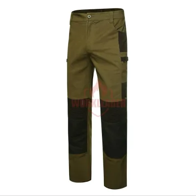Customized Industrial Safety Work Trousers with Multiple Pockets Knee Pad 100% Cotton Twill Breathable & Anti-tear All-season