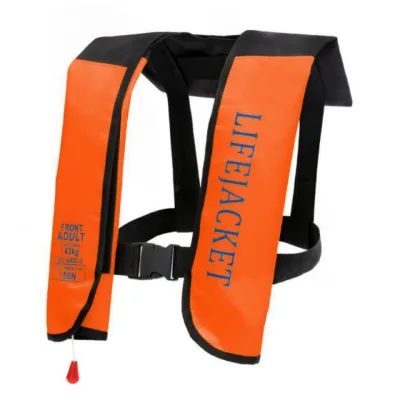 Manufacture High Quality Four Colors Nylon Comfortable 150N Inflatable Life Jacket Vest with Reflective Stripe