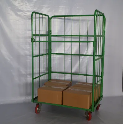 Foldable Steel Roll Container Logistics Trolley