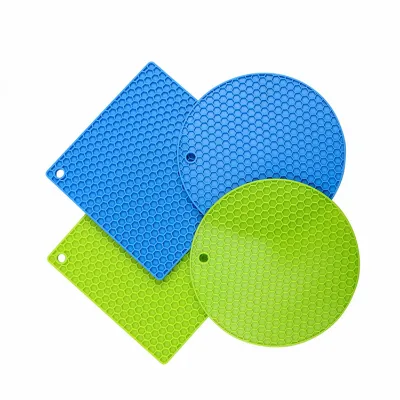 Classic Style Colorful Silicone Pot Holders Heat Resistant Trivet Surface Protection Mats