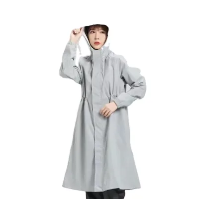 Customized Promotional Long Waterproof EVA Raincoat for Ladies Outdoor Bicycle Poncho Jacket with Logo Decoration for Hiking