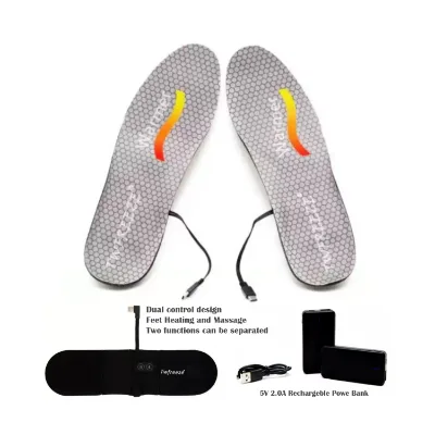 Winter Warmer Foot USB Charging Electric Massage Heated Insoles for Human Feet Yongquan Cave Maintain Health