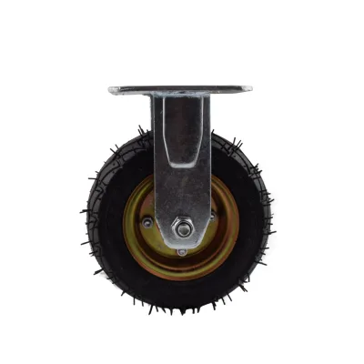 6 Inch Pneumatic Universal Wheel 8/10 Inch Rubber Wheel Directional Wheel Brake Silent