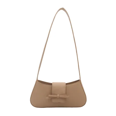 Korean-style Niche Fashion Trendy Versatile Underarm Bag Womens Casual All-matching Lightweight Zipper Bow-tie Small Handbag