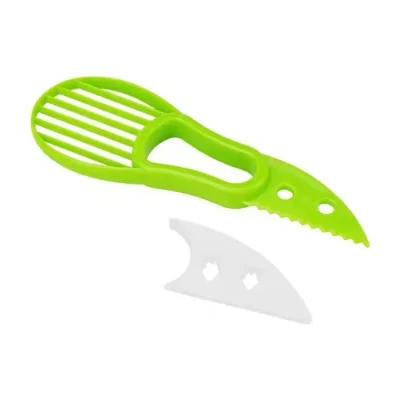Wholesale Eco-Friendly 3-in-1 Avocado Tool PP Cutter Pitter Slicer Plastic Food-Grade Kitchen Gadget Custom Logo Available