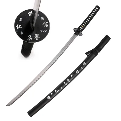 Black Handmade Bushido Katana Sword Real Japanese Samurai