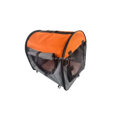 Collapsible Dog Kennel, Soft Fabric Pet Crate, Carrier for Cats and Dogs With Curtain