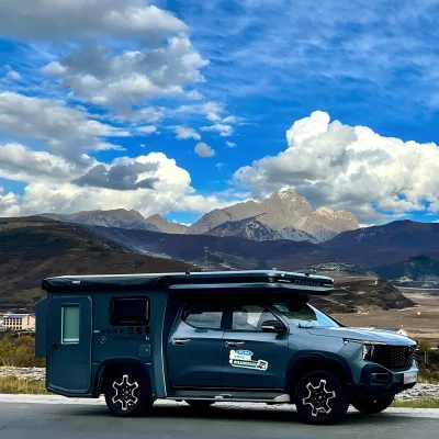 New Arrival Changan Fengjing Voyager Pro Pickup RV 2.0T Range Extender EREV 4x4 Air Suspension Pop-Top Motorhome Camper