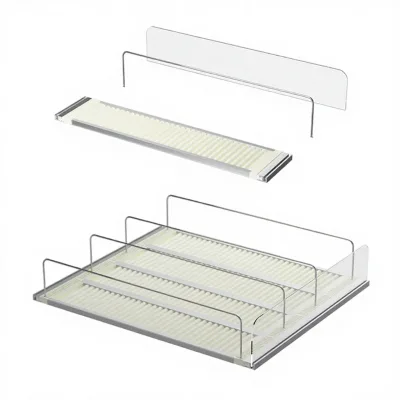 Hot Sale Automatic Supermarket Rack Display Front Shelf Pusher Drinks Storage Freezer Dividers Roller Shelf System Plastic+Metal