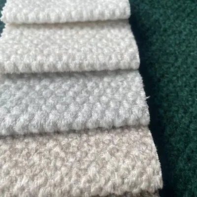100% Polyester 3D Emboss Patterned Faux Chenille Velvet Sofa Upholstery Fabric for Sofa Couch Chair Bed Carpet