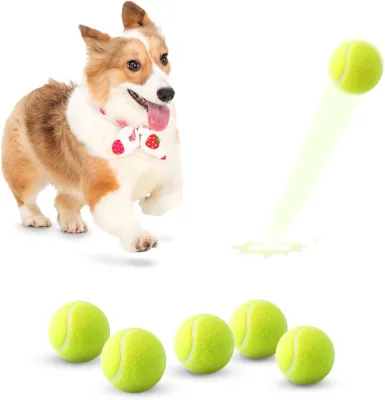 High Quality Rubber Pet Tennis Toy Soft Non-Abrasive Fabric Custom Pet Tennis Balls