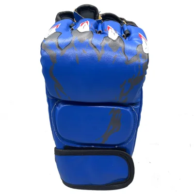 Professional Custom Logo Pu Leather Multi-layer Sponge Kick Boxing Muay Thai Training Grappling Glove Mma Gloves