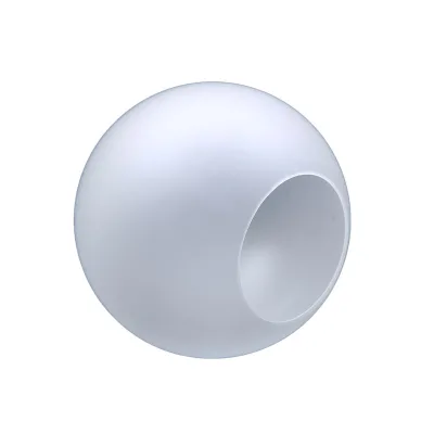 Hand Blown Clear Acid Frosted Round Glass Ball Lamp Cover Replacement With Hole Openning
