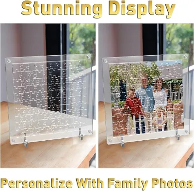 Funwares 100 Pieces Impuzzable Puzzle,Insanely Hard Brain Teaser for Adults, Clear Acrylic Jigsaw with False Edges and Corners