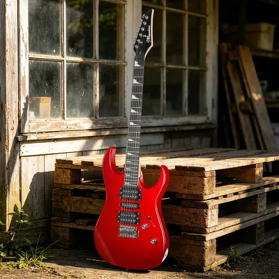 Wholesale Poplar Wood Electric Guitar with Maple Neck and Rosewood Fingerboard Durable Beginner Friendly