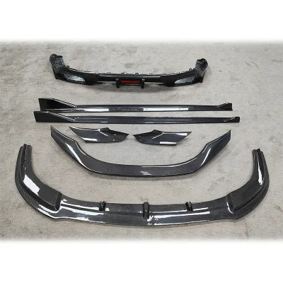 For BMW Z4 G29 Wet Carbon Fiber AC Style Body Kit Front Bumper Lip Canards Side Skirts Rear Spoiler Conversion Kit