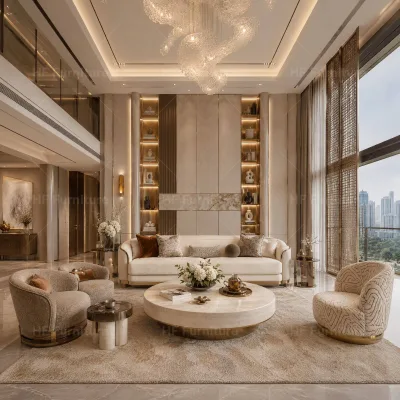 Modern Luxury Whole House Solution Customized One Stop Service Custom Residential Suite Project Interior Design