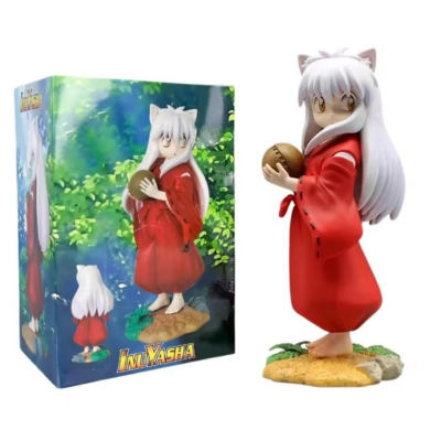16CM Holding the Ball Pose Manga Figurine Childhood Inuyasha Standing Sesshoumaru Figura Model Toy PVC Anime Figure