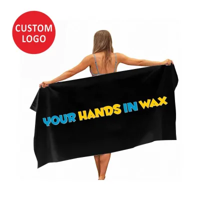 High Quantity Logo 70*140 80*160 Sand-Free Gym Custom Towel With Carry Bag