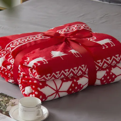 Luxury Sherpa Christmas Festive Fleece Throw Blanket for Kids-Four Seasons Use Non-Toxic Portable Customizable