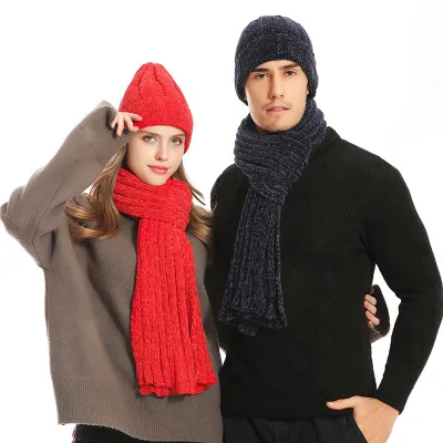 Women's Winter Warm Knitted Hat and Scarf Set Fashionable Lady's Skullcaps Valentine's Gift Includes Gloves