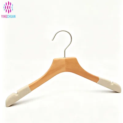 Premium Material Hanger Lightweight Closet Accessories Kledinghanger Classic Non-slip Portable Wooden Hangers with Flocking