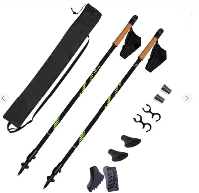 Lightweight Aluminum Hiking Pole for Seniors and Outdoor Walking Support, Adjustable Nordic Walking Stick