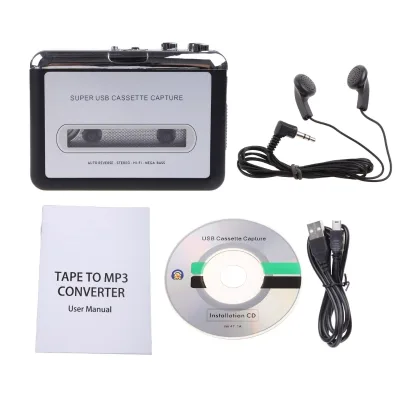 Ezcap218 Classic Mini Digital USB Cassette Player Converts Tape to MP3 HiFi Stereo Audio Recording for PC & USB Port