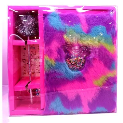 S.T.U.D A5 Spiral Bound Custom Color Children's Diary Notebook with Fabric Cover 80 Sheets Gift Option Pen Included