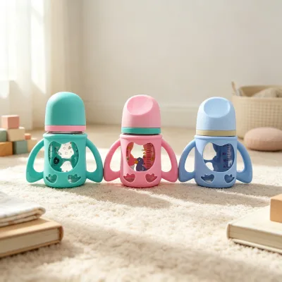 Hot Selling 160ml Custom Baby Glass Feeding Bottle Wide Neck Newborn Glass Bottle