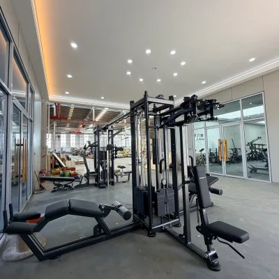 Commercial 8 Station Multi Gym Cable Crossover Jungle Machine Heavy Duty Steel Multi-Functional Strength Fitness Equipment