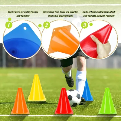 2025 Good Selling PE Material Soccer Cones Size 18/23/32/38/48CM Soft Design Diseno for Soccer Ball Training