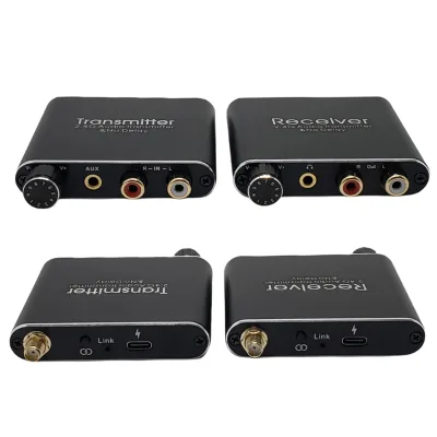 2.4G Wireless Audio Transmitter Receiver 50M NO Delay Ghz RCA R/L 3.5mm Stereo 192kHz 24bit HiFi for TV Speakers Amplifier