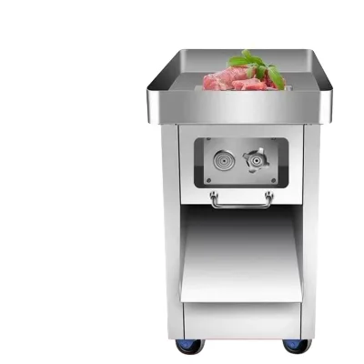 Factory's Commercial Meat Cutter Machine 350 Kg/h Inclined Angled Disassembly New Meat Slicer Machine Customizable 220V