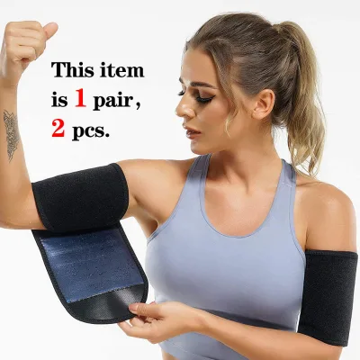 Women's Adjustable Compression Sleeve Wraps Sports Workout Arm Trimmers Sauna Sweat Shaper Bands Spring Protection Arm