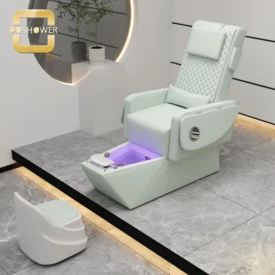 Multifunction Pink Pedicure Chair Stylish & Luxurious LED Lighting of Integrated Massage Functions LED Lighting for nail salon