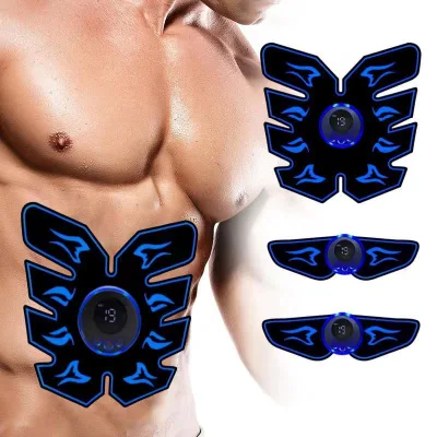 USB Rechargeable Muscle Stimulator EMS Fitness Muscle Trainer Body Slimming Massager Abdominal ABS Stimulator