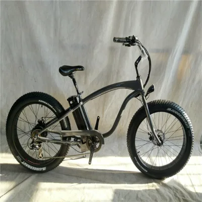 26inch 48v 500w electric chopper bicycle fat tire step over coastal beach cruiser fat tire electric bike