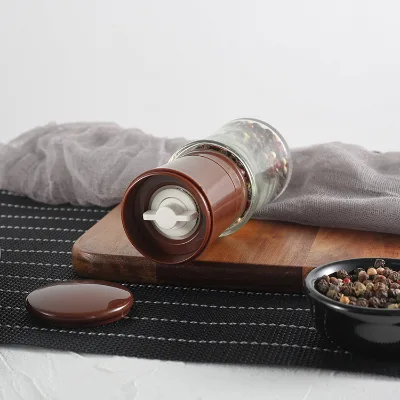 Mini Plastic Small Manual Ceramic Burr Spice Grinder Salt and Dry Pepper Grinder Spice Mill Spice Salt Grinder in Kitchen