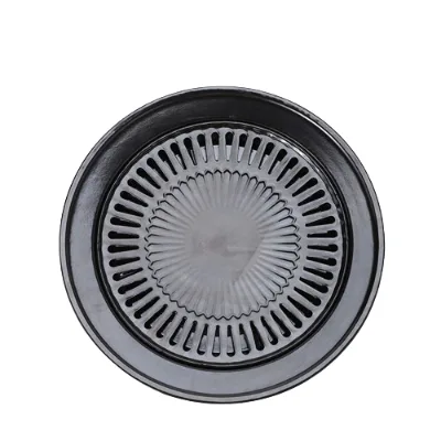 Aluminum Commercial BBQ Grill Plate 32cm Diameter Korean Style Anti-Rust Non-Stick for Gas Induction Cookers Pans Griddles
