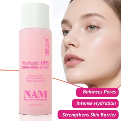 Rivate Label Brightening Milky Toner with 10% Niacinamide & Ceramide Complex for Barrier Repair Hydratio