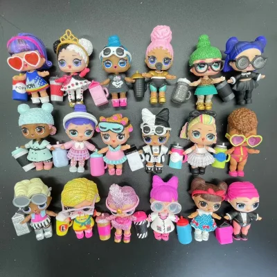 New Plastic Baby Gold Powder Beauty Girl Doll Golden Head Set with Clothes Shoes Accessories Home Play Toys