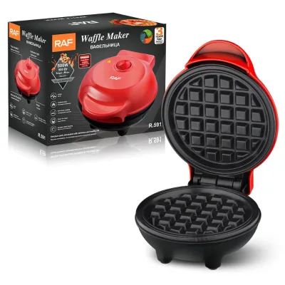 Portable Mini Electric Stainless Steel Waffle & Sandwich Maker 500W with US/EU Plugs for Home and Car Use
