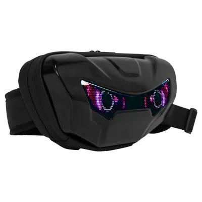 LOY S6 Shadow Eye Smart LED Waist Bag with Programmable Screen, APP Control Hard Shell USB Powered Waterproof for Sports