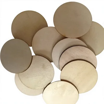 Wood Round Circles Laser Cut Wood Disc 1.5" Wood Signs for Christmas Decoration Eco-Friendly Love Crafts Engraving Theme