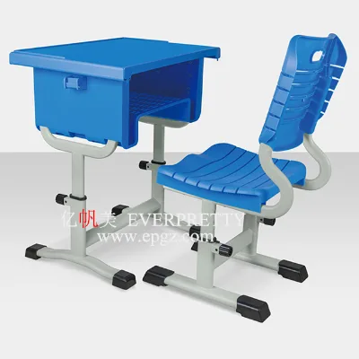 China Manufacture School Furniture Clasrroom Adjustable Table and Chair Set Durable Plastic Chair and Desk for Kids